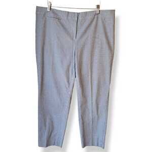 J Jill Women's Dress Pants Size 16 Gray Houndstooth Cropped Straight Leg